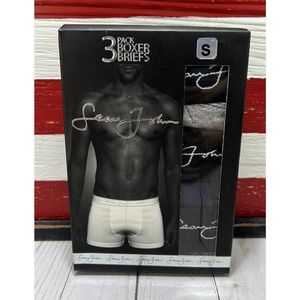 New (3) Pack Sean John Mens Boxer Briefs 95% Cotton Performance Size S 28 - 30